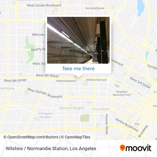 Wilshire / Normandie Station map