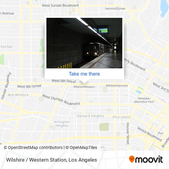Mapa de Wilshire / Western Station
