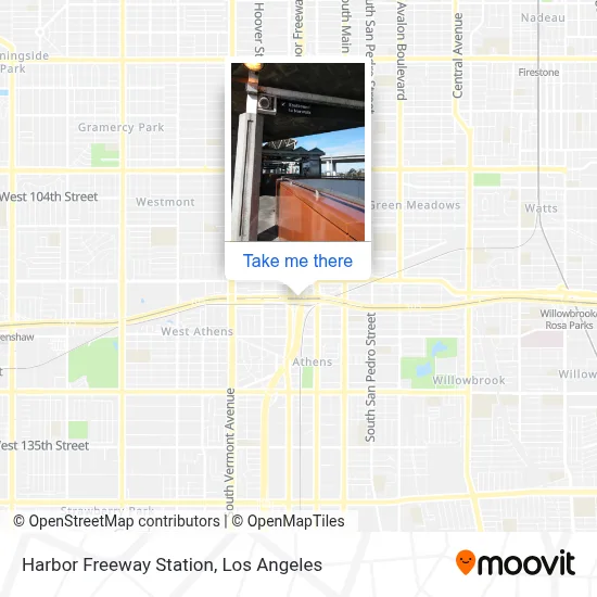 Harbor Freeway Station map