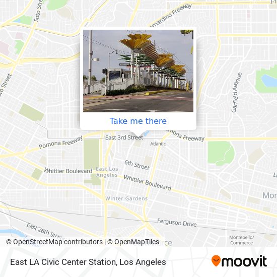 East LA Civic Center Station map