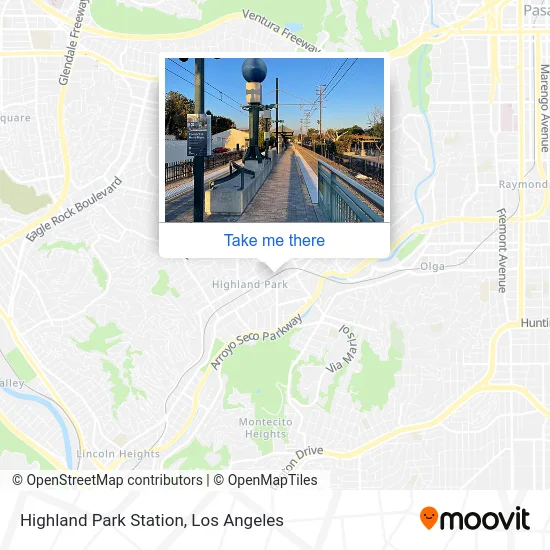 Highland Park Station map