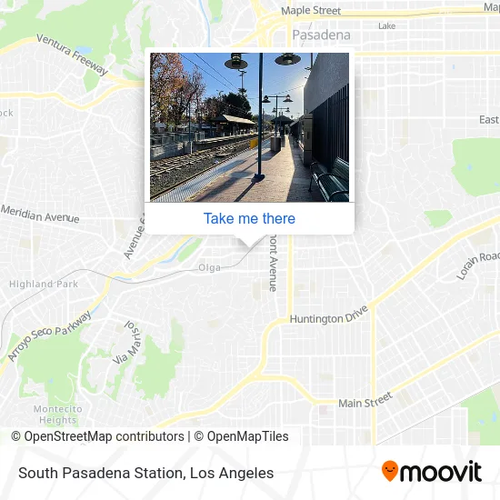 South Pasadena Station map