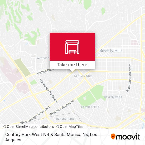 Century Park West NB & Santa Monica Ns map
