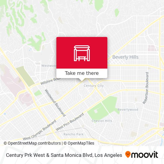 Mapa de Century Prk West & Santa Monica Blvd