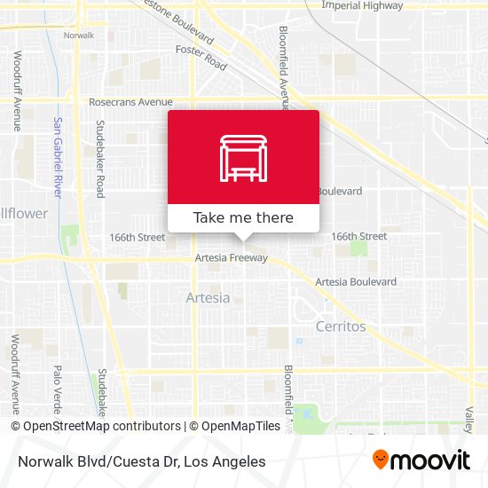 Norwalk Blvd/Cuesta Dr map