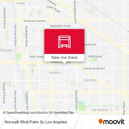 Mapa de Norwalk Blvd/Palm St