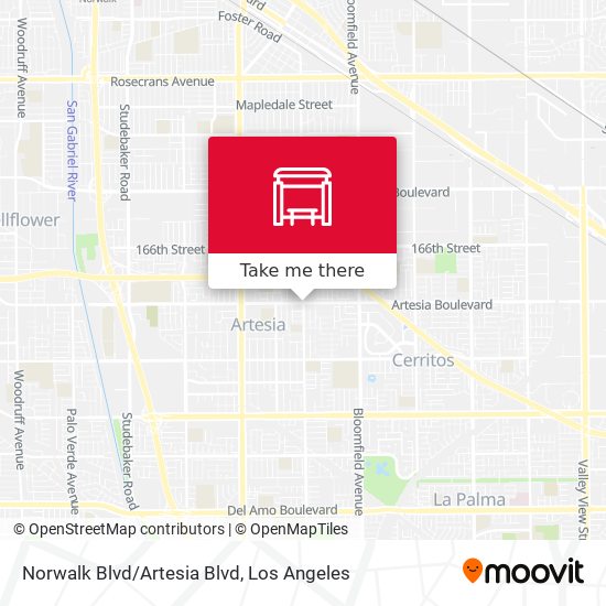 Norwalk Blvd/Artesia Blvd map