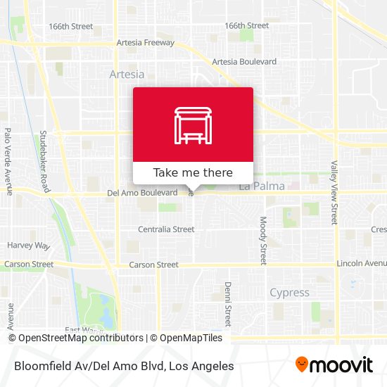 Mapa de Bloomfield Av/Del Amo Blvd