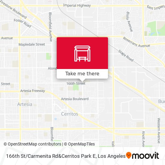 166th St / Carmenita Rd&Cerritos Park E map