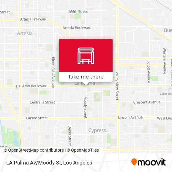 LA Palma Av/Moody St map