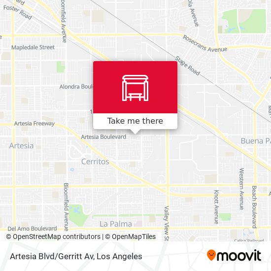 Artesia Blvd/Gerritt Av map