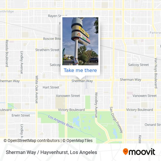 Sherman Way / Hayvenhurst map