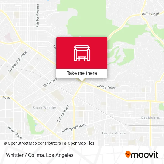 Mapa de Whittier / Colima