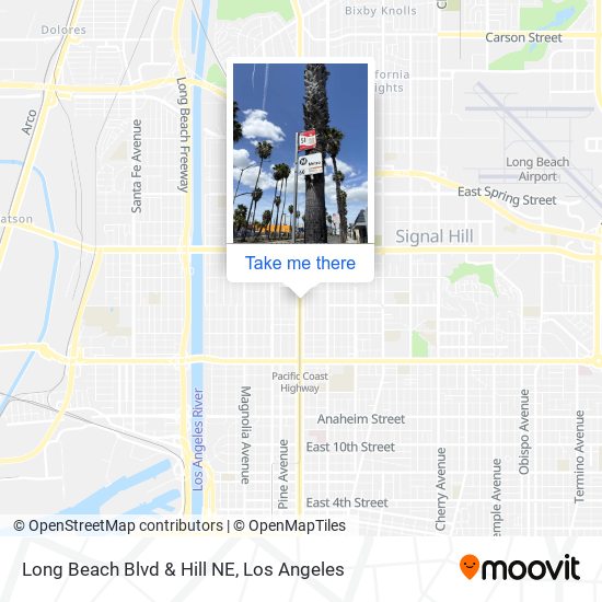 Long Beach Blvd & Hill NE map