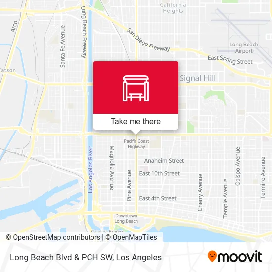 Long Beach Blvd & PCH SW map
