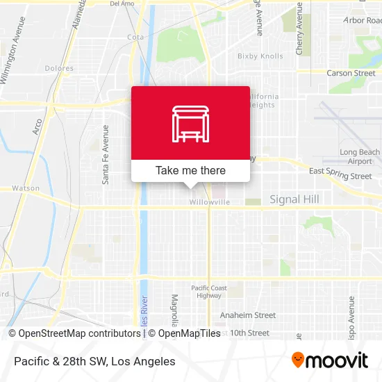 Pacific & 28th SW map