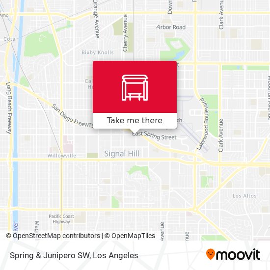 Spring & Junipero SW map