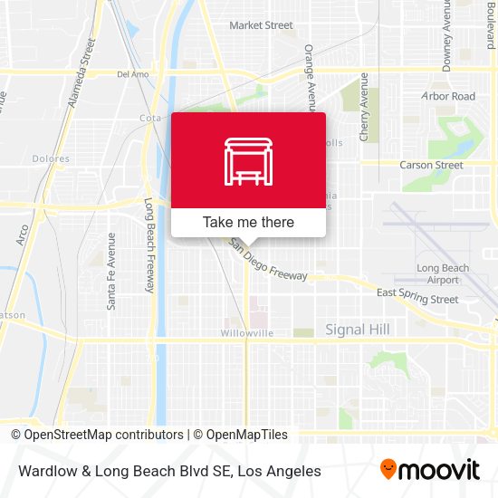 Wardlow & Long Beach Blvd SE map
