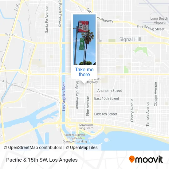 Pacific & 15th SW map