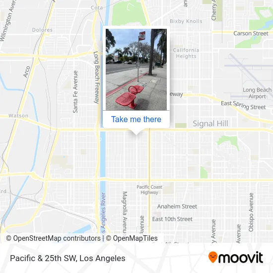 Pacific & 25th SW map