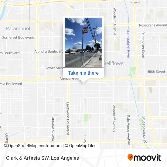 Clark & Artesia SW map