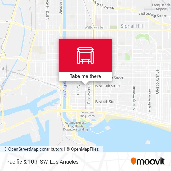 Pacific & 10th SW map