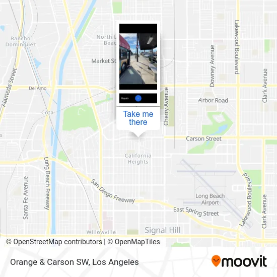 Orange & Carson SW map