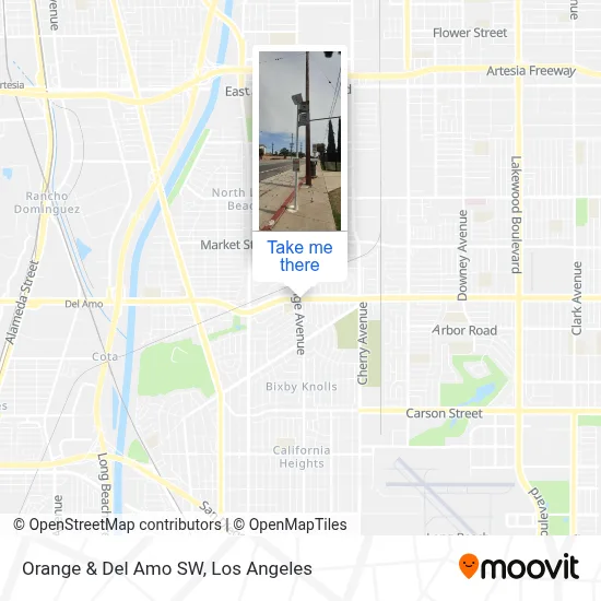 Orange & Del Amo SW map