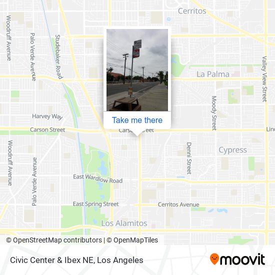 Civic Center & Ibex NE map