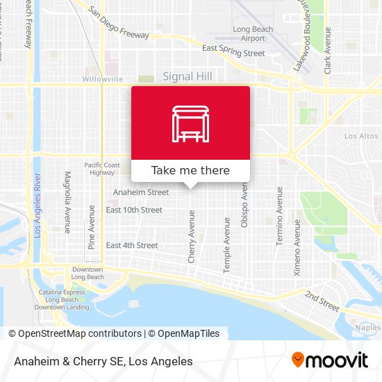 Anaheim & Cherry SE map