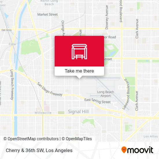 Cherry & 36th SW map