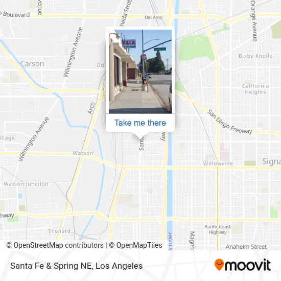 Santa Fe & Spring NE map