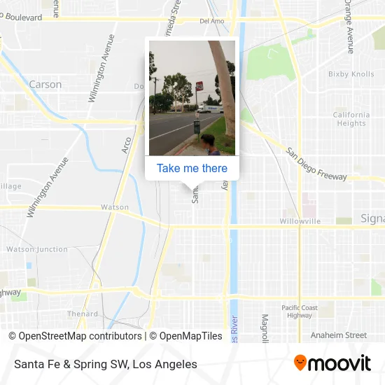 Santa Fe & Spring SW map