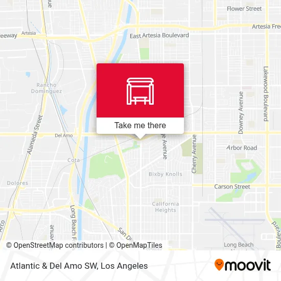 Atlantic & Del Amo SW map