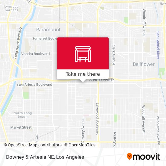 Downey & Artesia NE map