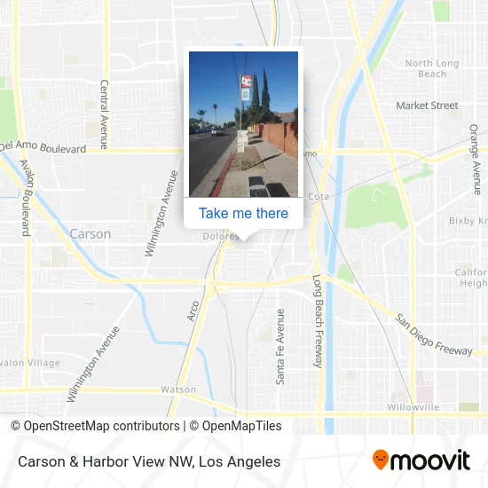 Carson & Harbor View NW map