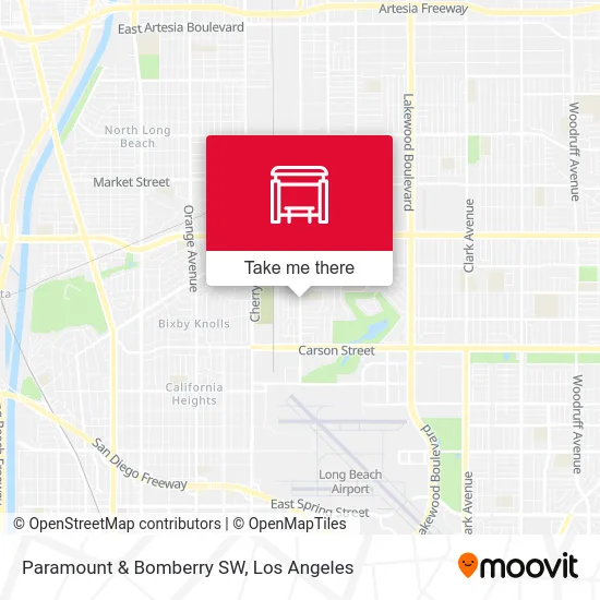 Paramount & Bomberry SW map