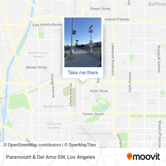 Paramount & Del Amo SW map
