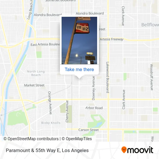 Paramount & 55th Way E map