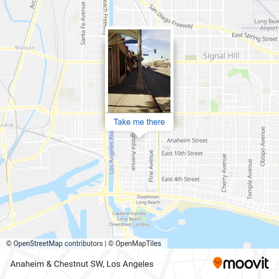 Anaheim & Chestnut SW map