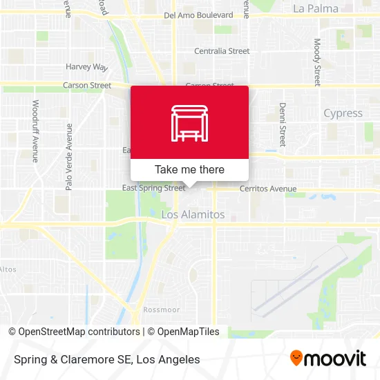 Spring & Claremore SE map