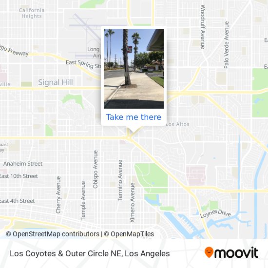 Los Coyotes & Outer Circle NE map