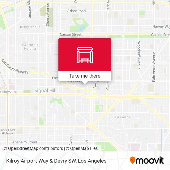 Kilroy Airport Way & Devry SW map