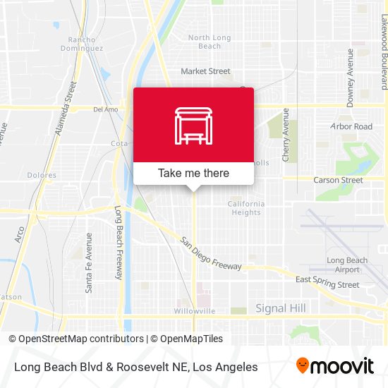 Long Beach Blvd & Roosevelt NE map