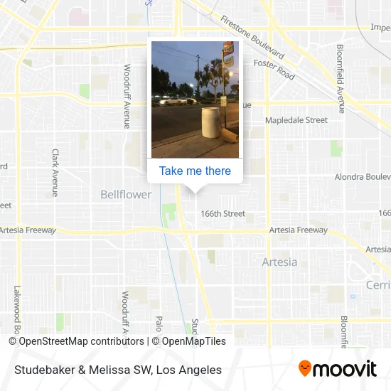 Studebaker & Melissa SW map
