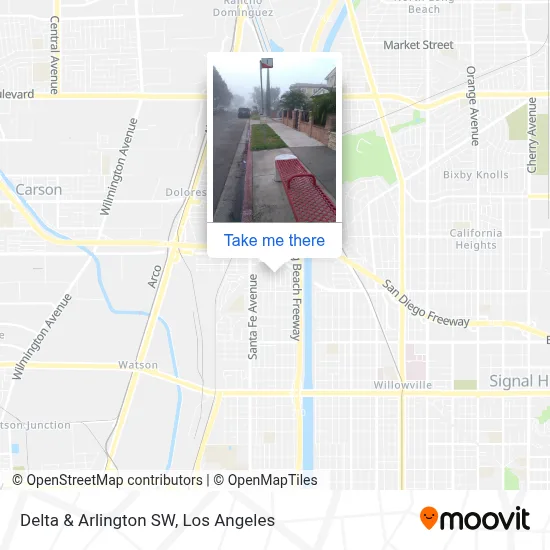 Delta & Arlington SW map