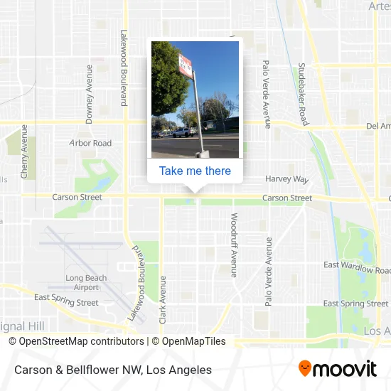 Carson & Bellflower NW map