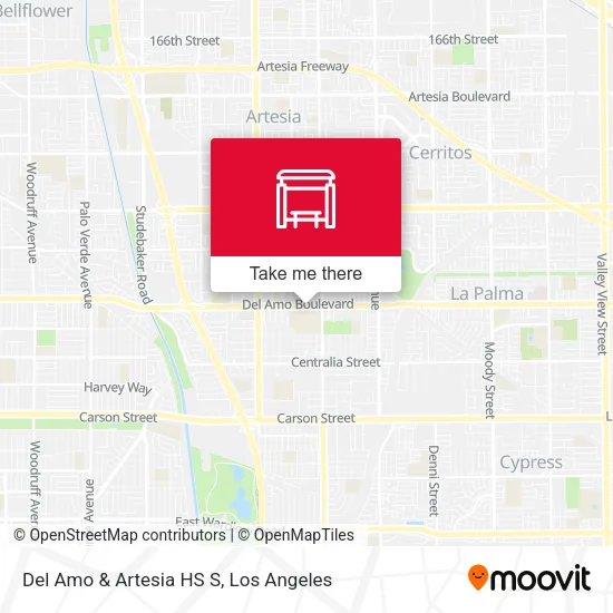 Del Amo & Artesia HS S map