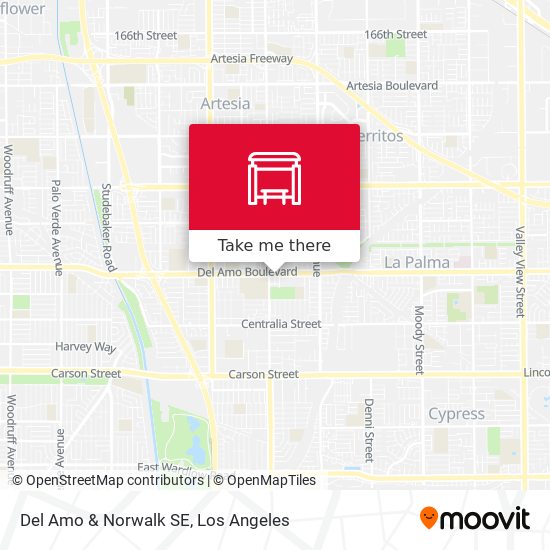 Del Amo & Norwalk SE map