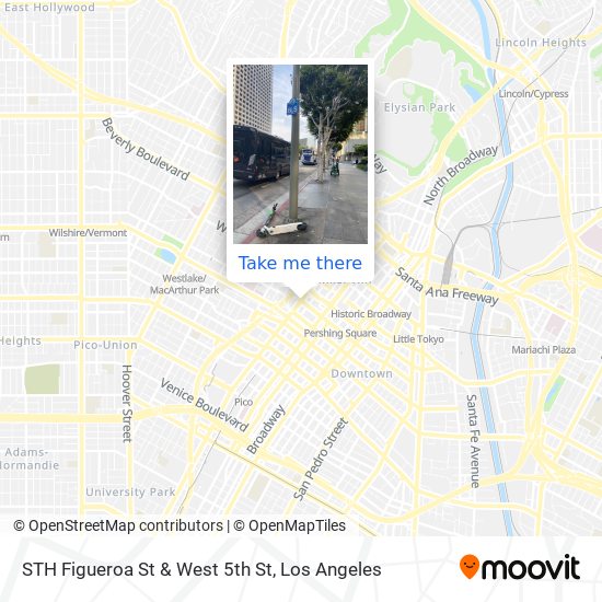 STH Figueroa St & West 5th St map